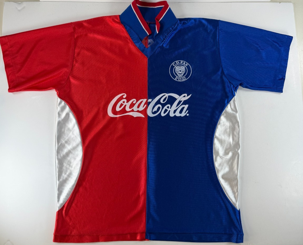 CD FAS El Salvador Soccer Jersey Coca Cola Pilsener #16 Red Blue